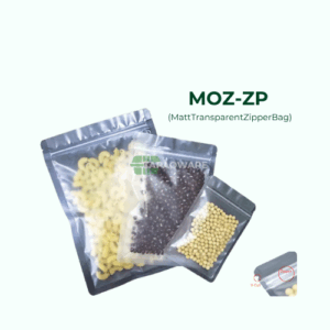 MOZ-ZP MATT TRANSPARENT ZIPPER BAG