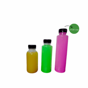 PET BOTTLE STRAIGHT BODY BLACK SMALL CAP
