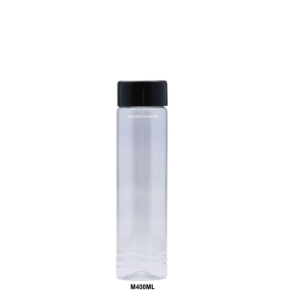 PET BOTOL M400ML BLACK CAP