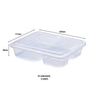 PP Container Tri-Compartment C1200TC